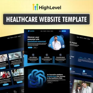 Healthcare SaaS GoHighLevel Website Template, GHL Website Design