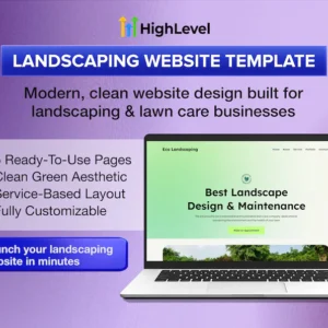 GoHighLevel Landscaping Website Template, Done For You, GHL Website Design