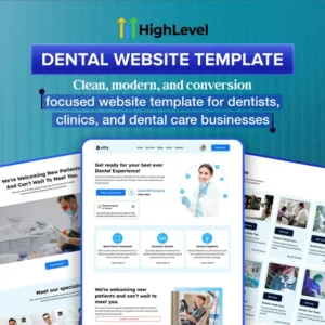 GoHighLevel Dental Website Template, Done For You, GHL Website Design