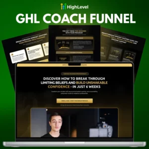 GoHighLevel Coach Landing Page Template, Mindset Coaching Funnel, GHL Funnel