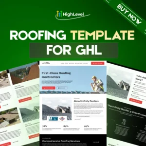 GoHighLevel Roofing Contractor Website Template, GHL Template