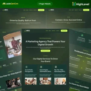 GoHighLevel Website Template, Marketing Agency Landing Page