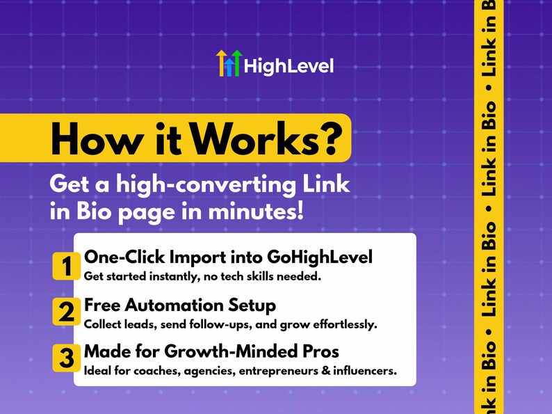 GHL Link in Bio Templates, Instagram, TikTok