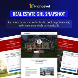 Real Estate GHL Snapshot, Realtor CRM, Funnels, Automations, Lead Generation