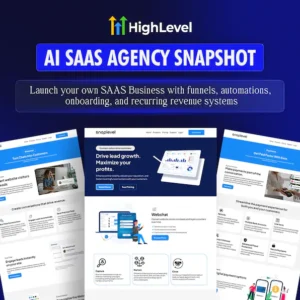 GoHighLevel SaaS Agency Snapshot, Funnels, Websites, Automations Template