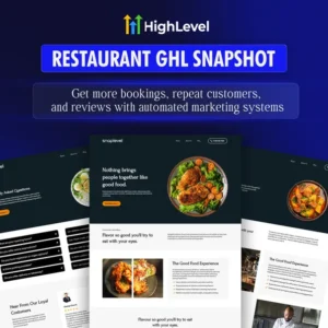 Restaurant GoHighLevel Snapshot, CRM, Funnels, Automations