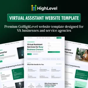 GoHighLevel VA Website Template, Service Agency GHL Site (7 Pages)
