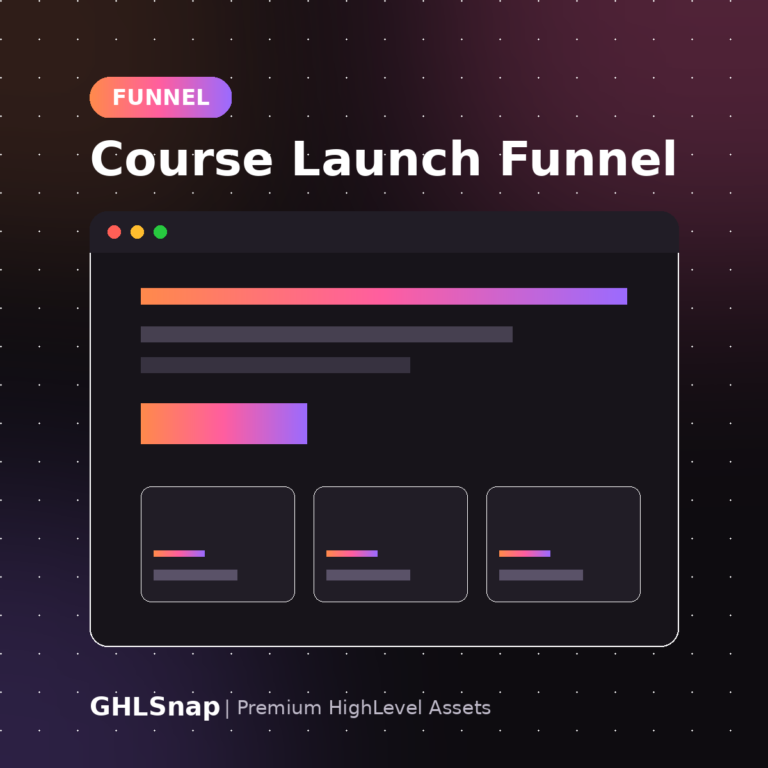 Course Launch Funnel for GoHighLevel preview