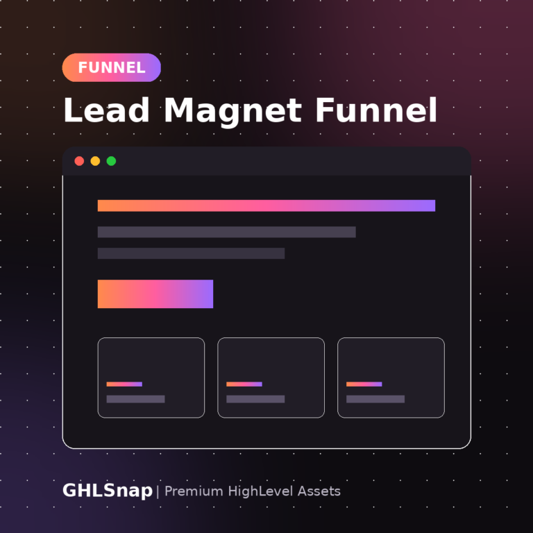 GoHighLevel Lead Magnet Funnel template preview