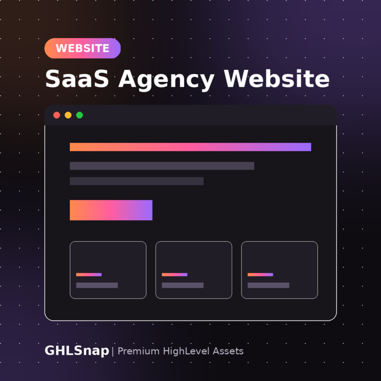SaaS Agency Website template for GoHighLevel preview